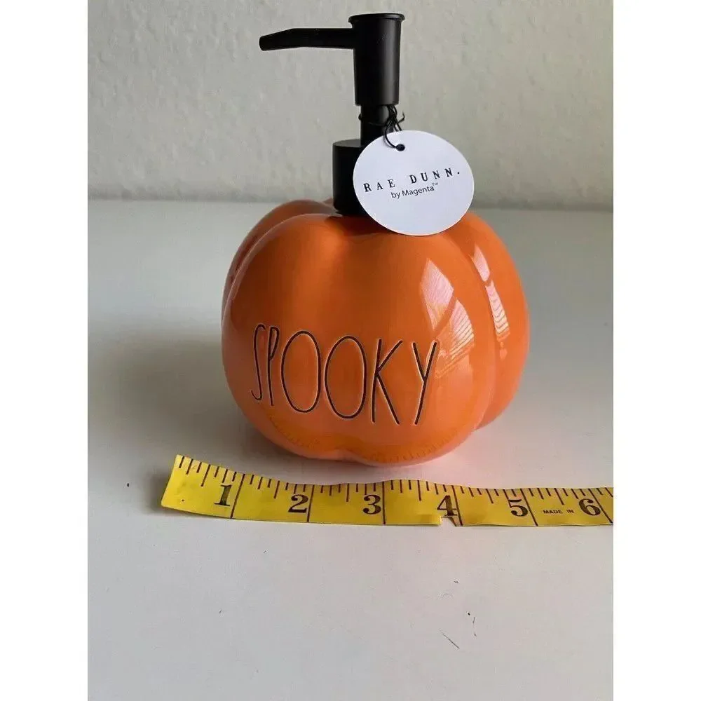 Rae Dunn “Spooky” Pumpkin Soap Lotion Dispenser Halloween 2022 NEW‎